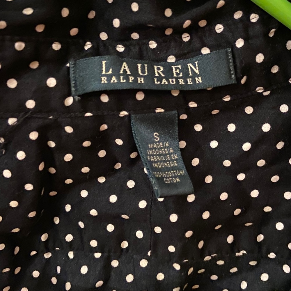 Ralph Lauren long sleeve polka dot shirt